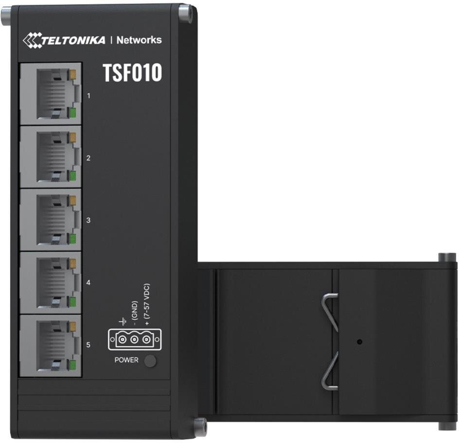 IP30 Industrie 5-Port 100 Mbit unmanaged Flat-Switch, -40°C - +75°C