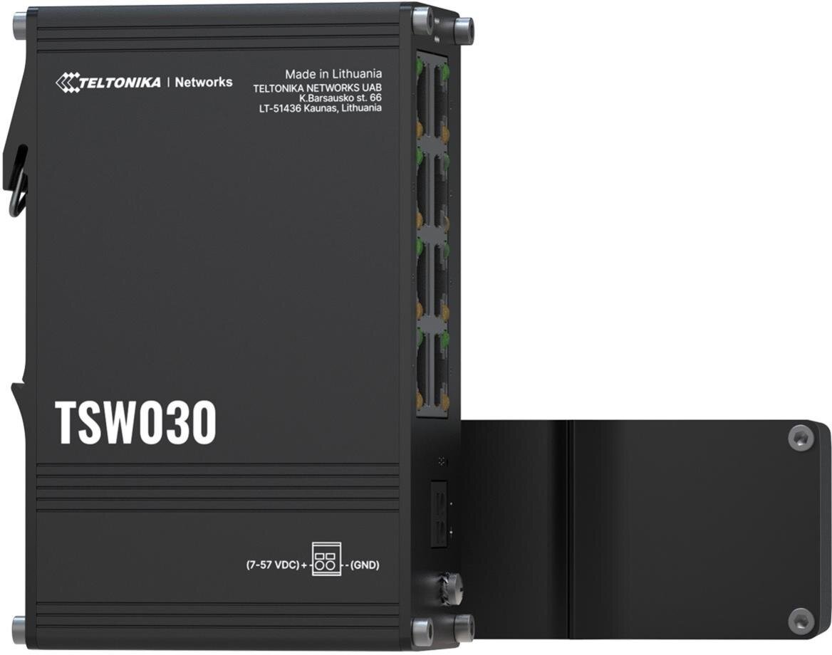 IP30 Industrie 8-Port 100 Mbit unmanaged Hutschienen-Switch, -40°C - +75°C