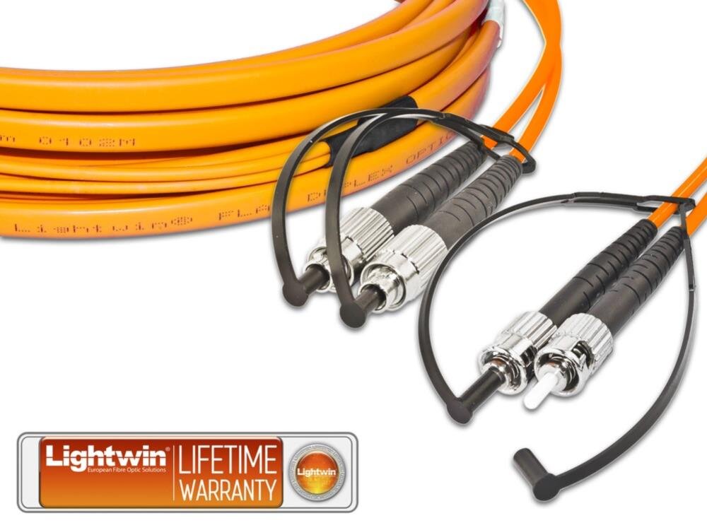 High Quality Flat-Duplex LWL Patchkabel, MM OM2, FC - ST