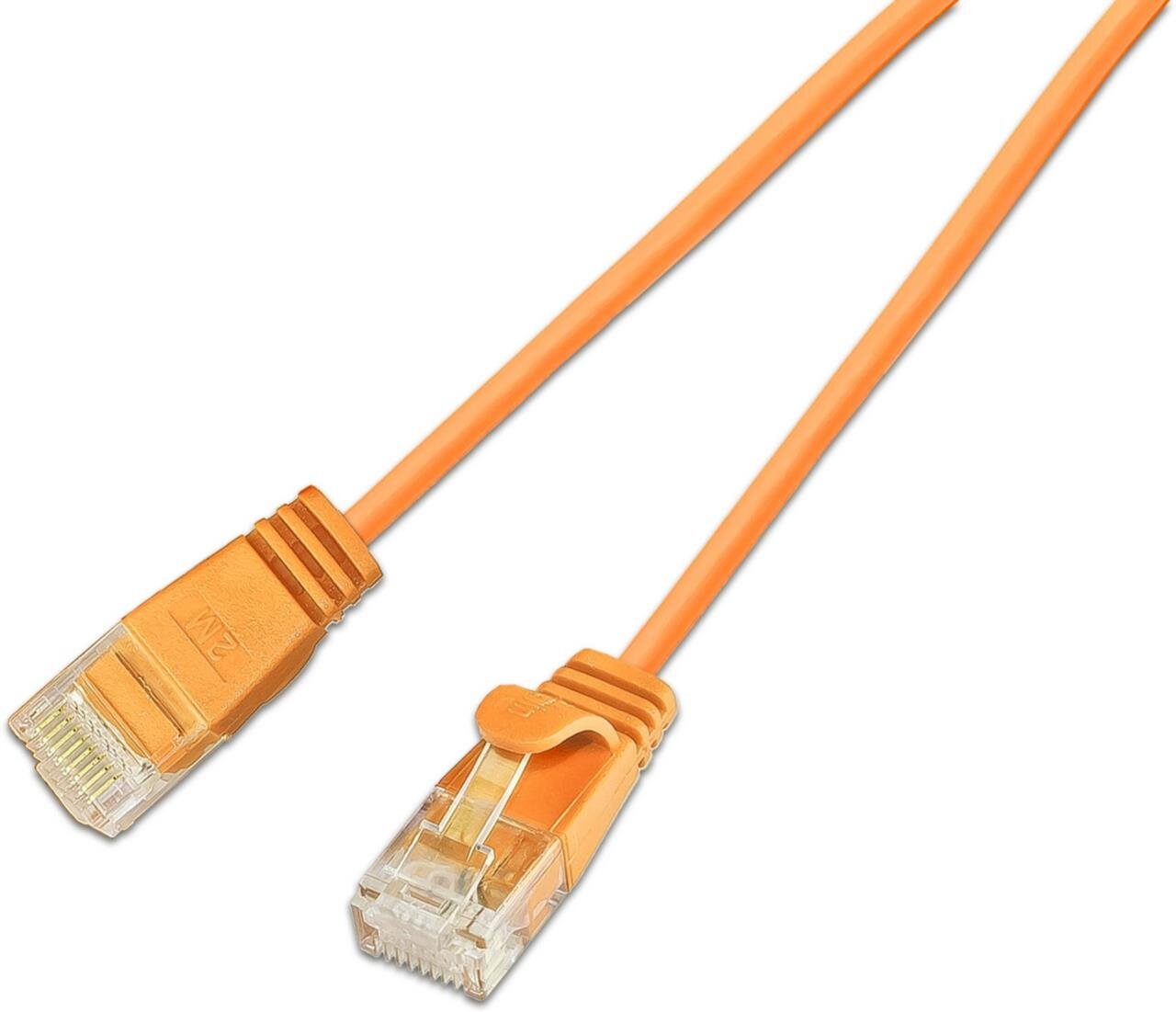KAT6A 10 Gigabit Lightpatchkabel rund, U/UTP, Ø 3,6 mm, orange