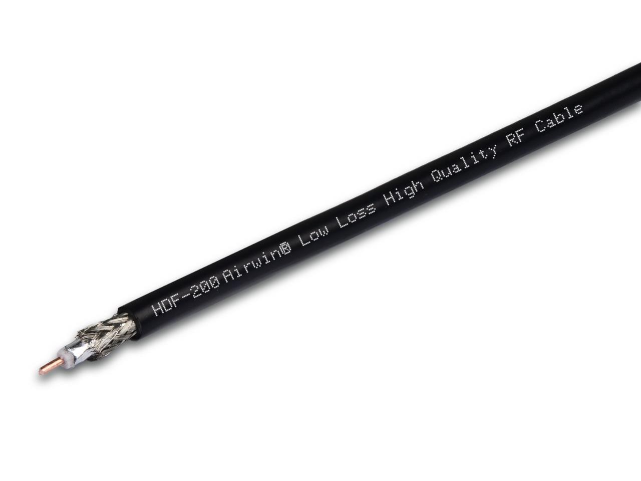 Low Loss HF Coaxcable; 52 db/100m for 2,4GHz, Meterware