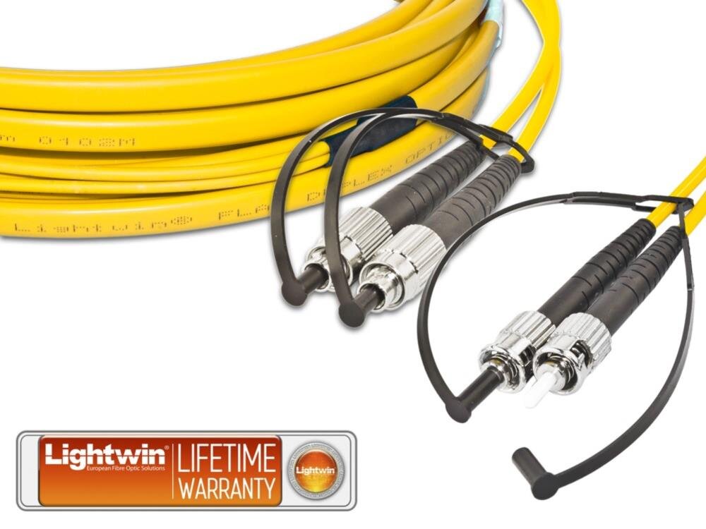 High Quality Flat-Duplex LWL Patchkabel, SM, FC - ST