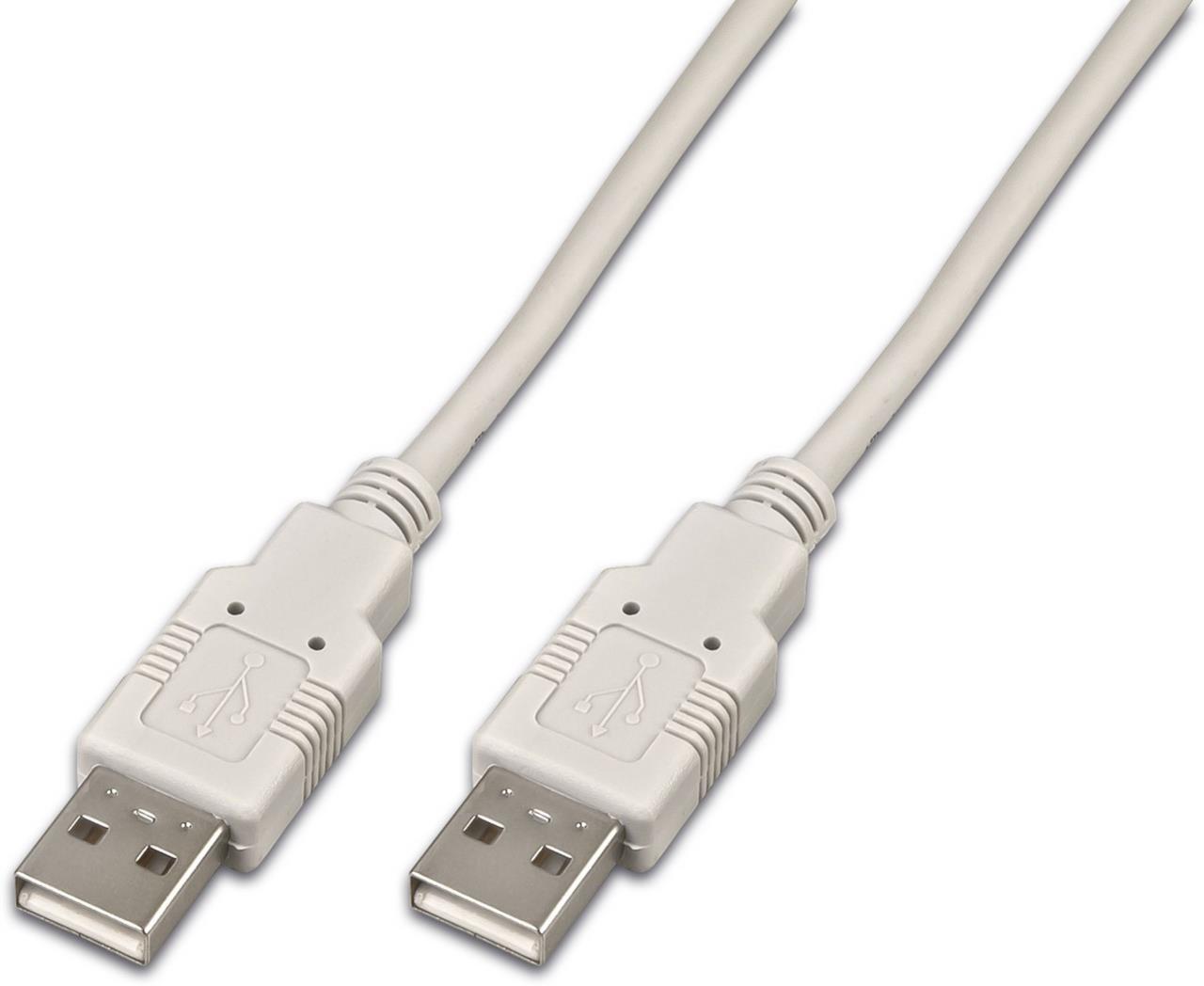 USB 2.0 Kabel, A-Stecker/A-Stecker, grau 