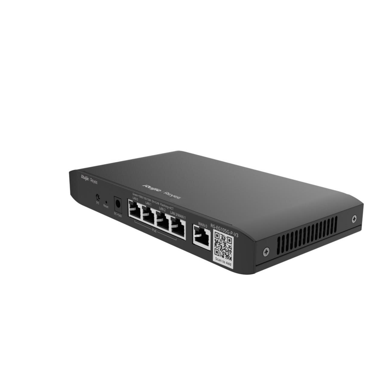 Reyee Cloud Managed Router PoE Router, 5x Gbit, 4x PoE-Out, SNMP
