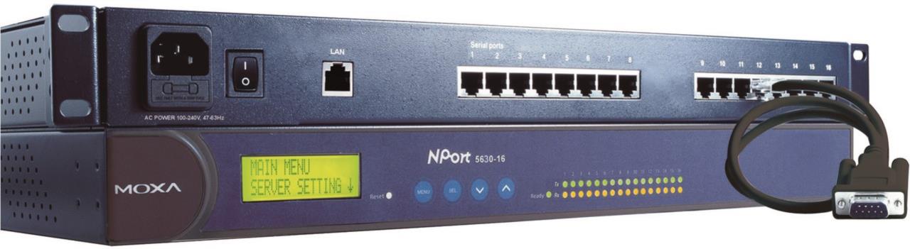 NPort® 5600 RS-232/422/485 Rackmount Serial Device Server