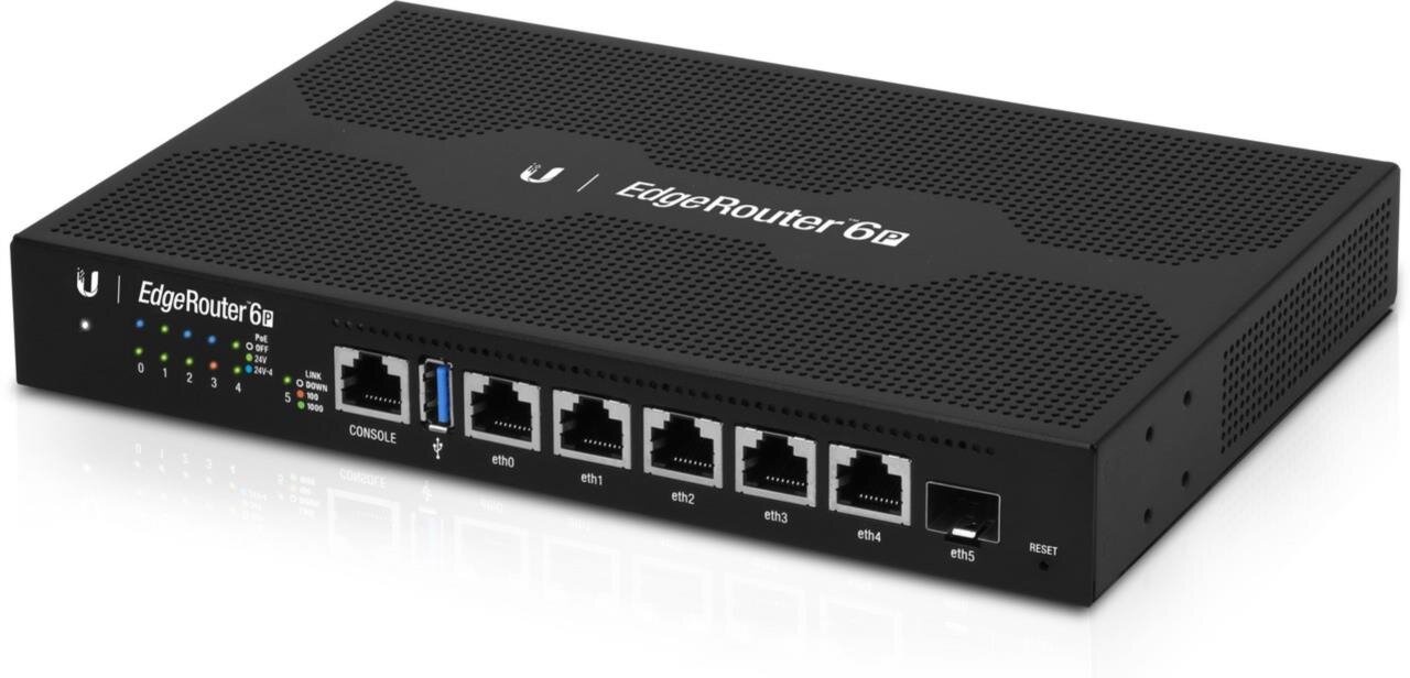 EdgeRouter 6P, 6-Port Router, PoE Support