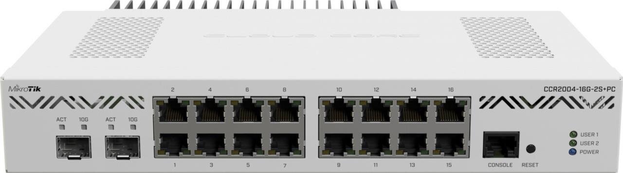 Cloud Core Router mit 4-Core CPU, 16x 1GB, 2x 10GB SFP+, Desktop