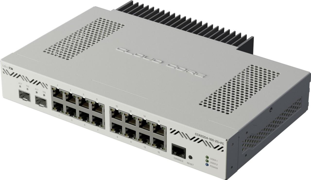 Cloud Core Router mit 4-Core CPU, 16x 1GB, 2x 10GB SFP+, Desktop