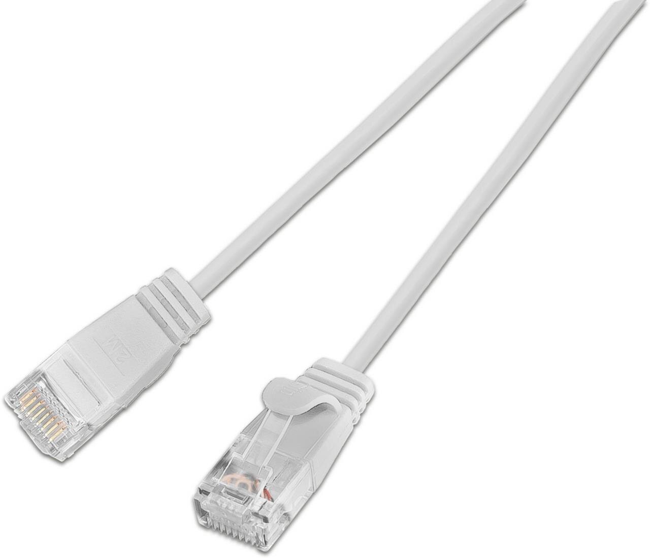 KAT6A 10 Gigabit Lightpatchkabel rund, U/UTP, Ø 3,6 mm, weiss